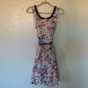 Beautiful Retrolicous French print vintage dress